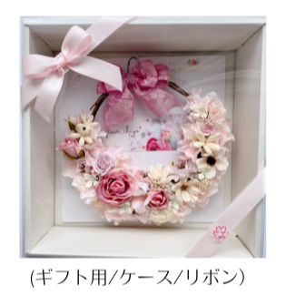 ふんわりパステルの優しさリース（カタリーヌフラワー）CA-510/size：約Φ18㎝(フルールちよさん)のメインイメージ